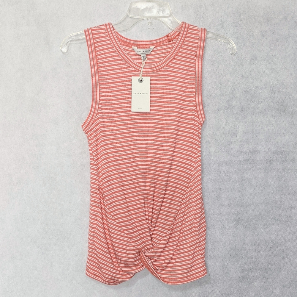 Lucky Brand Striped Faux Tuck Tank